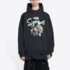 Sudadera con capucha de algodón Balenciaga x LOS SIMPSONS, corte ancho «Negro» 674986TLVG81000