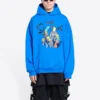 Sudadera con capucha de algodón Balenciaga x THE SIMPSONS, corte ancho «Azul» 674986TLVG84210