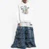 Sudadera con capucha de algodón Balenciaga x THE SIMPSONS, corte ancho «Blanco» 675003TLVG89016
