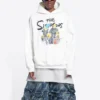 Sudadera con capucha de algodón Balenciaga x THE SIMPSONS, corte ancho «Blanco» 675003TLVG89016