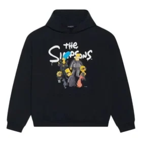 Sudadera con capucha de algodón Balenciaga x THE SIMPSONS, corte ancho «Negro» 675003TLVG81000