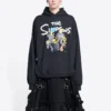 Sudadera con capucha de algodón Balenciaga x THE SIMPSONS, corte ancho «Negro» 675003TLVG81000