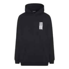 Sudadera con capucha de algodón Barcode «Negro» 651799TKVE61070