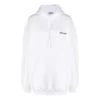 Sudadera con capucha de algodón con logo de etiqueta pequeña de la colección SS21, color blanco, 578135TJV859040