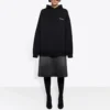 Sudadera con capucha de felpa, color negro 641529TJVE51000