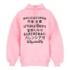 Sudadera con capucha estampada SS21 Rosa 641529TJVI61401