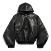 Sudadera con capucha forrada y cremallera, corte grande «Negro» 790311TQS141000