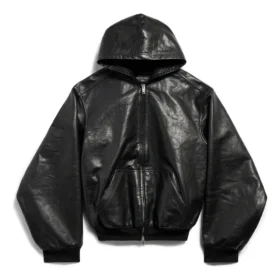 Sudadera con capucha forrada y cremallera, corte grande «Negro» 790311TQS141000