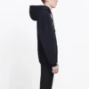 Sudadera con capucha oversize de tejido entrelazado BB «Negro Amarillo» 578138TEV191361