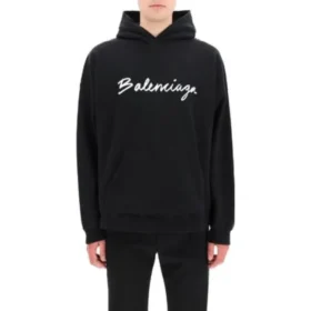 Sudadera con capucha oversize y logo en letra cursiva «Black White» 674986TMVB51070