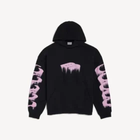 Sudadera con capucha para hombre Wet Brush de corte mediano en negro