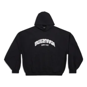 Sudadera con capucha redonda Back Flip Oversized «Negro Blanco» 761458TPVG11070