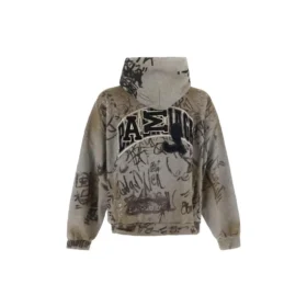 Sudadera con capucha Scribbled de corte mediano «Gris» 744457TOVA81300