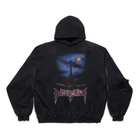 Sudadera con capucha sin bolsillos Paris Moon Oversized «Black Faded» 744462TOVE31055 Sudadera con capucha sin bolsillos Paris Moon Oversized «Black Faded» 744462TOVE31055