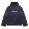 Sudadera con capucha sin eslogan, corte amplio «Azul marino» 674986TLVG43967