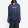 Sudadera con capucha sin eslogan, corte amplio «Azul marino» 674986TLVG43967