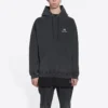 Sudadera con capucha Sporty B, corte mediano «Negro» 600583TLVA11070