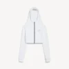 Sudadera con capucha «Techwear Cocoon» para mujer en blanco Sudadera con capucha «Techwear Cocoon» para mujer en blanco