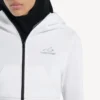 Sudadera con capucha «Techwear Cocoon» para mujer en blanco Sudadera con capucha «Techwear Cocoon» para mujer en blanco