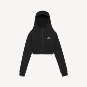 Sudadera con capucha Techwear Cocoon para mujer en negro