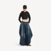 Sudadera con capucha Techwear Cocoon para mujer en negro Sudadera con capucha Techwear Cocoon para mujer en negro