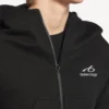 Sudadera con capucha Techwear Cocoon para mujer en negro Sudadera con capucha Techwear Cocoon para mujer en negro