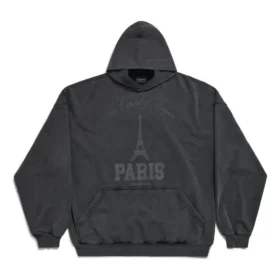 Sudadera con capucha «The Capital Of Fashion», corte grande, «Black Faded» 803265TRVN41048