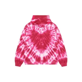Sudadera con capucha Tie-Dye para el Día de San Valentín, corte ancho «Rojo» 675003TLVI86802