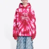Sudadera con capucha Tie-Dye para el Día de San Valentín, corte ancho «Rojo» 675003TLVI86802