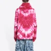 Sudadera con capucha Tie-Dye para el Día de San Valentín, corte ancho «Rojo» 675003TLVI86802
