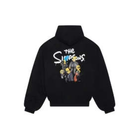 Sudadera con capucha tipo bomber acolchada de Balenciaga x Los Simpson «Negro» 657115TLVG71000