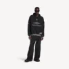 Sudadera con capucha tipo polo de fútbol 3b para hombre en negro/antracita Sudadera con capucha tipo polo de fútbol 3b para hombre en negro/antracita