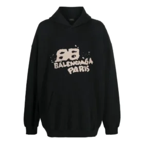 Sudadera con capucha y BB Icon dibujado a mano, talle grande, color «Negro» 620973TNVQ11059