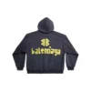 Sudadera con capucha y bolsillos rasgados Tape Type, oversize «Azul marino» 744441TOVB14140