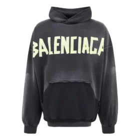 Sudadera con capucha y bolsillos rasgados Tape Type, oversize «Negro descolorido» 744190TOVB11055 Sudadera con capucha y bolsillos rasgados Tape Type, oversize «Negro descolorido» 744190TOVB11055