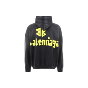 Sudadera con capucha y bolsillos rasgados Tape Type, oversize «Negro descolorido» 744190TOVB11055 Sudadera con capucha y bolsillos rasgados Tape Type, oversize «Negro descolorido» 744190TOVB11055
