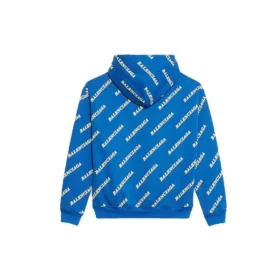 Sudadera con capucha y cordón, estampado completo del logotipo alfabético, azul 612959TIV715011 Sudadera con capucha y cordón, estampado completo del logotipo alfabético, azul 612959TIV715011