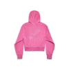Sudadera con capucha y cremallera ajustada BB Motel «Rosa oscuro» 791755TQVU85803