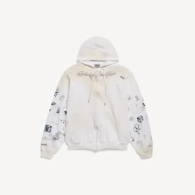 Sudadera con capucha y cremallera Classic Ink para hombre en blanco Sudadera con capucha y cremallera Classic Ink para hombre en blanco