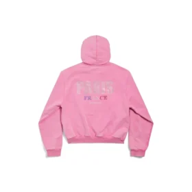 Sudadera con capucha y cremallera completa Paris Strass, corte ajustado «Faded Pink» 811611TRVL49568 Sudadera con capucha y cremallera completa Paris Strass, corte ajustado «Faded Pink» 811611TRVL49568