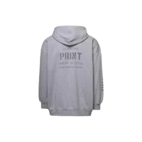 Sudadera con capucha y cremallera con estampado, corte ajustado «Gris» 744454TOVN41167 Sudadera con capucha y cremallera con estampado, corte ajustado «Gris» 744454TOVN41167