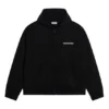 Sudadera con capucha y cremallera, corte ancho «Negro» 674719TLVB49034