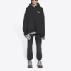 Sudadera con capucha y cremallera, corte ancho «Negro» 674719TLVB49034