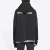 Sudadera con capucha y cremallera, corte ancho «Negro» 674719TLVB49034