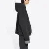 Sudadera con capucha y cremallera, corte ancho «Negro» 674719TLVB49034