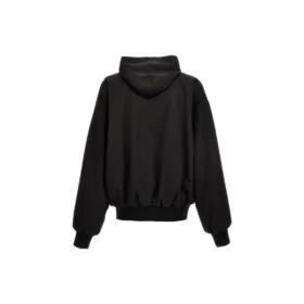 Sudadera con capucha y cremallera, corte grande «Negro» 750965TNT391000