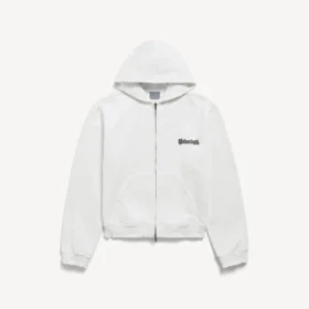 Sudadera con capucha y cremallera de corte regular para mujer de Salon de Couture en blanco Sudadera con capucha y cremallera de corte regular para mujer de Salon de Couture en blanco