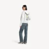 Sudadera con capucha y cremallera de corte regular para mujer de Salon de Couture en blanco Sudadera con capucha y cremallera de corte regular para mujer de Salon de Couture en blanco