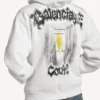 Sudadera con capucha y cremallera de corte regular para mujer de Salon de Couture en blanco Sudadera con capucha y cremallera de corte regular para mujer de Salon de Couture en blanco