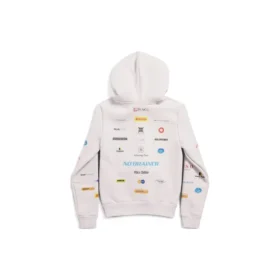 Sudadera con capucha y cremallera de estilo empresarial «Off White» 788243TQVH69016
